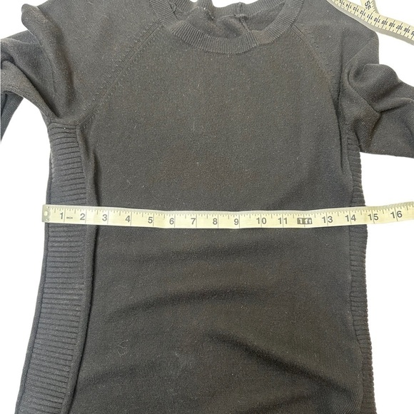 Lululemon Sit in Lotus Merino wool black ribbed crewneck sweater - Picture 5 of 8